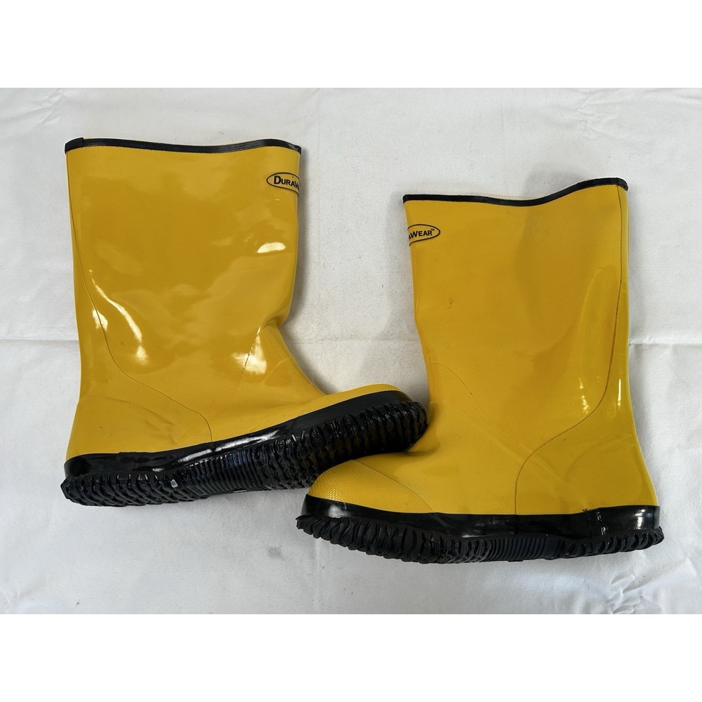 Uline Rubber Boots Yellow Durawear Size 12 S-10486 - Picture 8 of 11